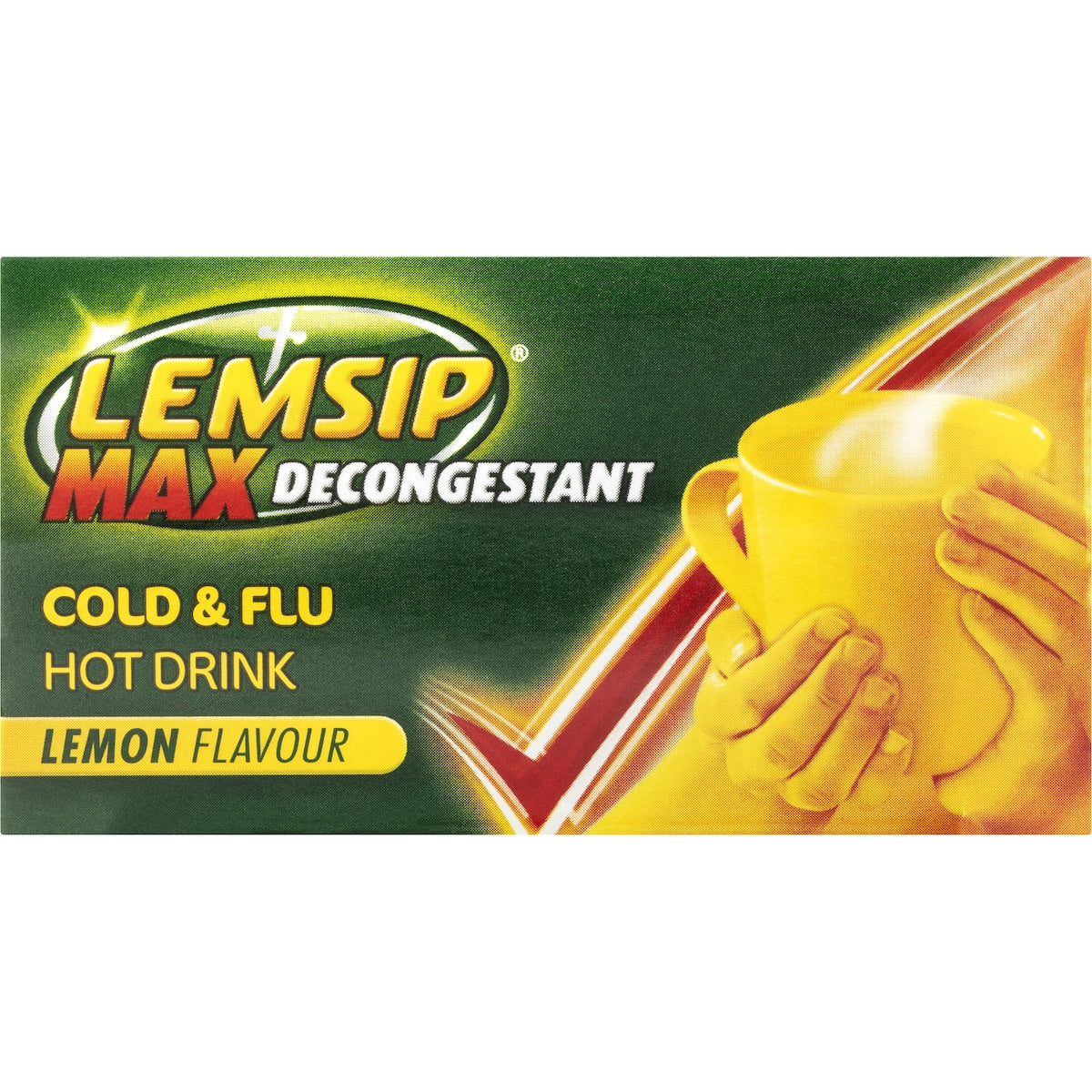 Lemsip Max Cold & Flu Hot Drink Lemon Decongestant With Paracetamol 10 Pack