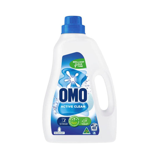OMO Laundry Liquid Active Clean Front & Top - 2L