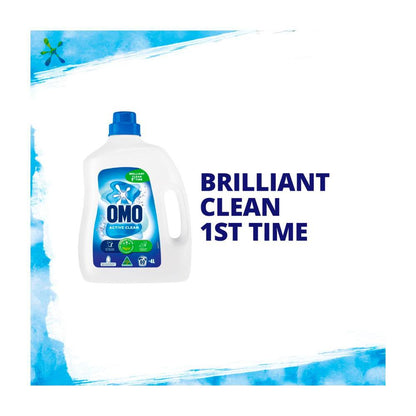 OMO Laundry Liquid Active ean Front & Top - 4L
