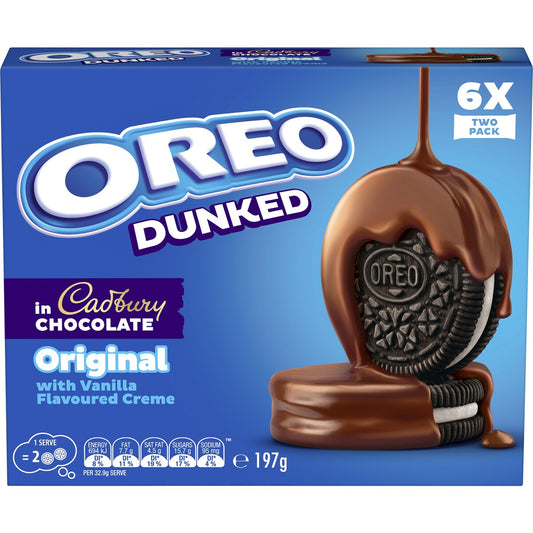 Oreo Dunked Original Cookies 6 Pack 197g