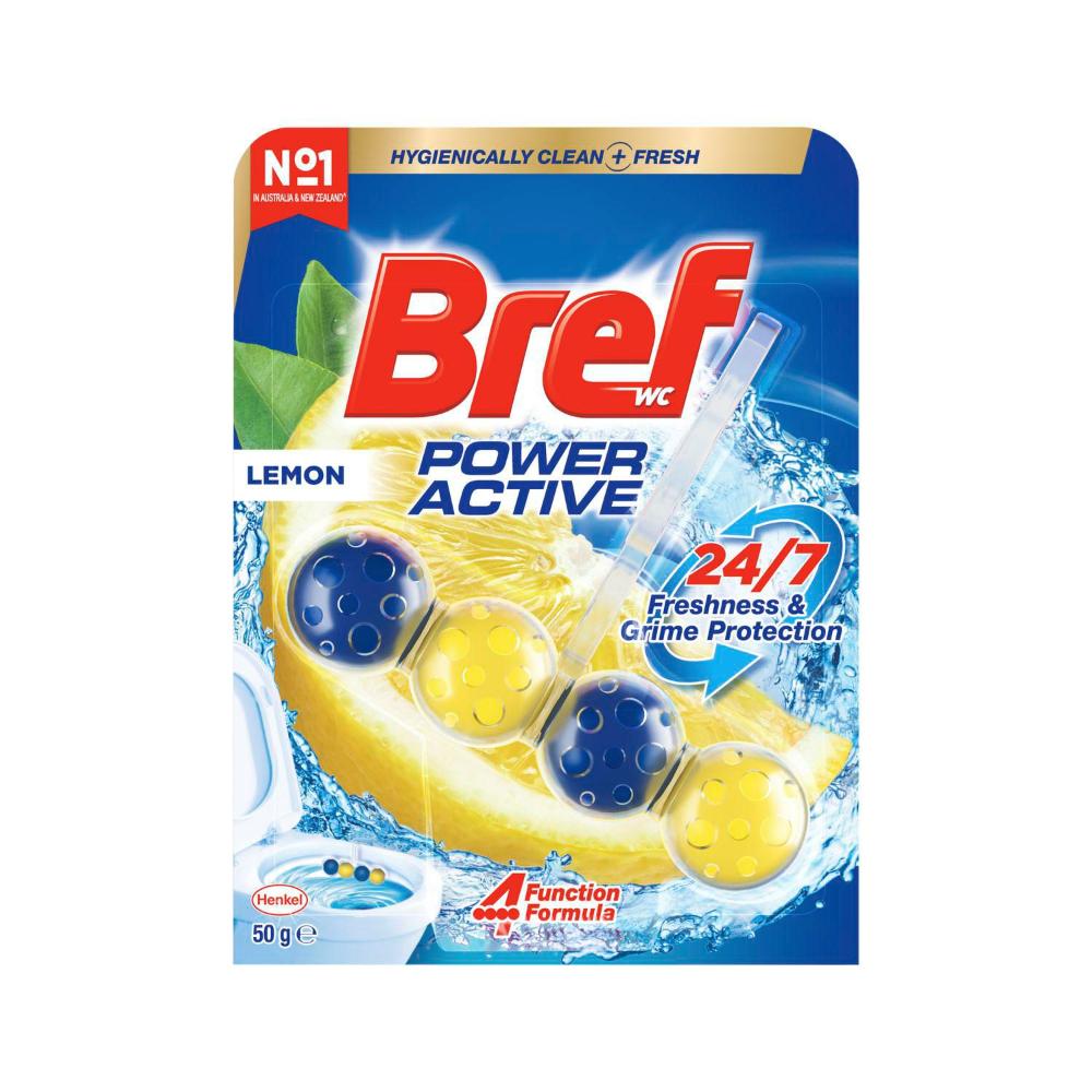 Bref Power Active Rim Block Lemon Toilet Cleaner - 50g