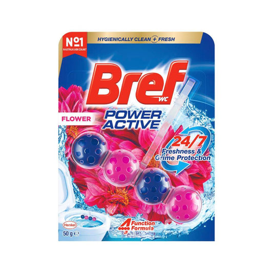 Bref Power Active Rim Block Flower Toilet Cleaner - 50g