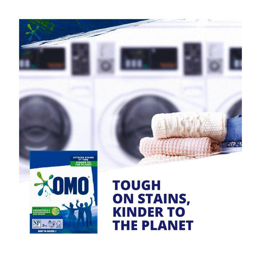 OMO Laundry Powder Active ean Front & Top - 2kg