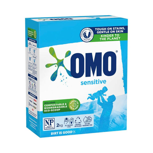 OMO Laundry Powder Sensitive Front & Top - 2kg