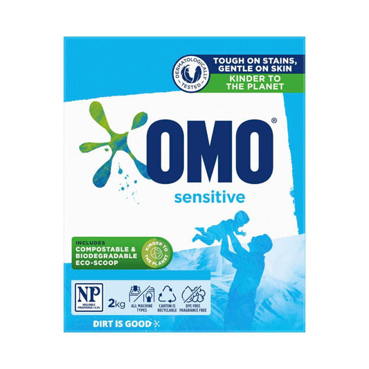 OMO Laundry Powder Sensitive Front & Top - 2kg