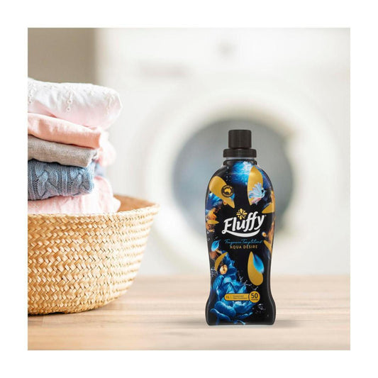 Fluffy Concentrate Liquid Fabric Softener Conditioner Fragrance Temptations Aqua Desire - 1L