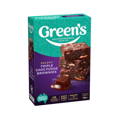 Green's Deluxe Triple Chocolate Brownie Mix - 500g