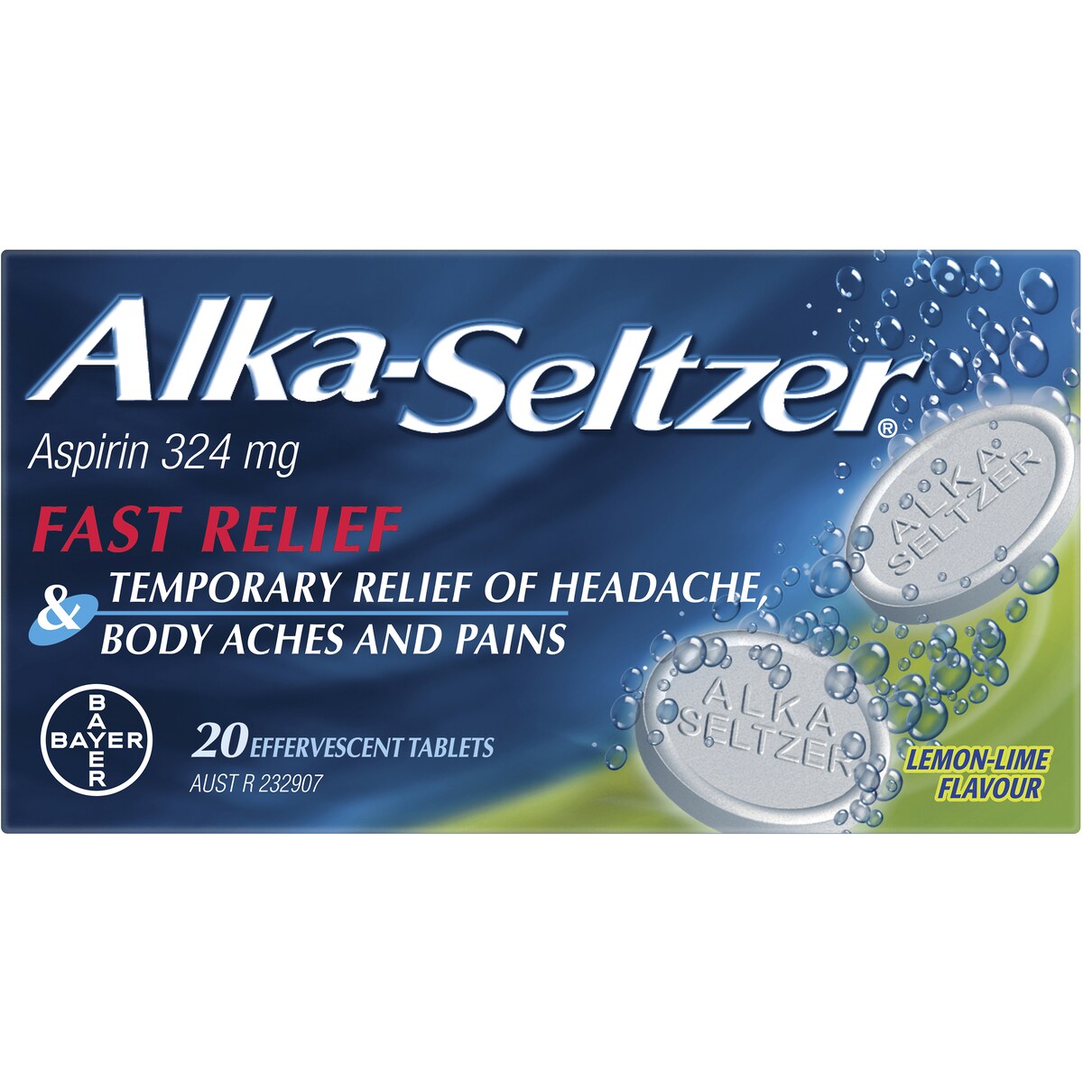 Alka-Seltzer Lemon-Lime Effervescent Tablets 20 pack