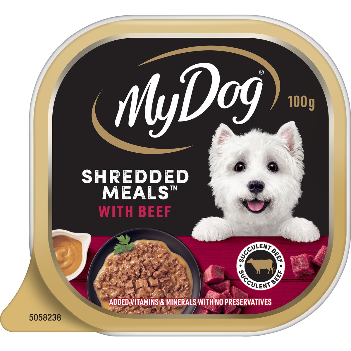 My Dog Shredded Meals Beef Wet Dog Food 100g