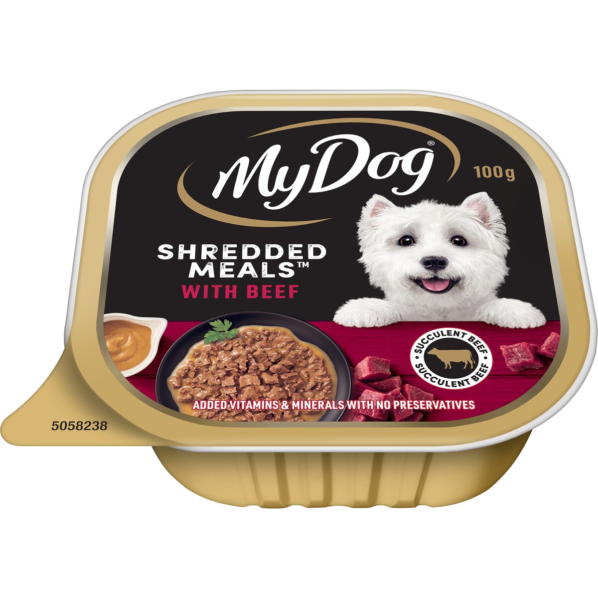 My Dog Shredded Meals Beef Wet Dog Food 100g
