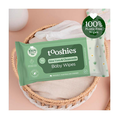 Tooshies Eco Wipes Aloe Vera & Chamomile - 70 pack