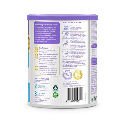 Bubs Goat Milk Infant Formula Stage 1 - 800g