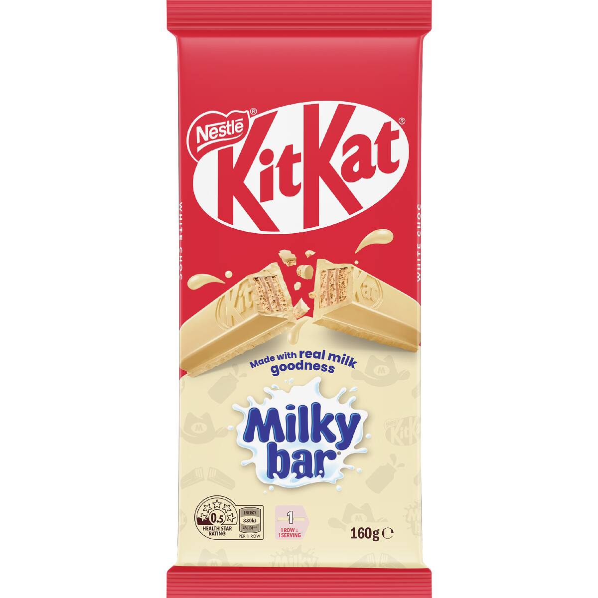 Kitkat Milkybar White Chocolate Block 160g