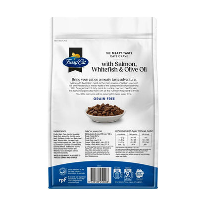 Fussy Cat Grain Free Adult Dry Cat Food With Salmon Whitefish & Olive Oil - 2.5kg