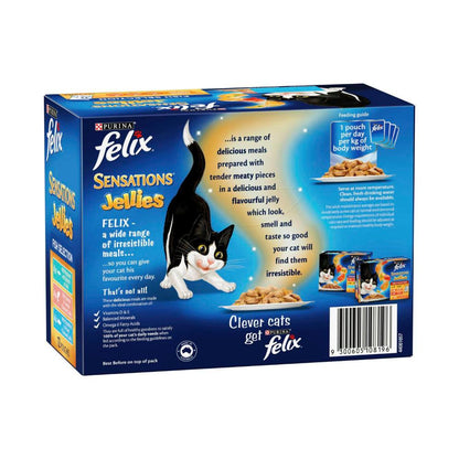 Felix Sensations Jellies Fishy Selection Cat Food - 12 pack