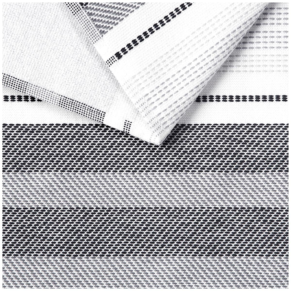 Culinary Classics Shelby Kitchen Towel 8 Pack Black