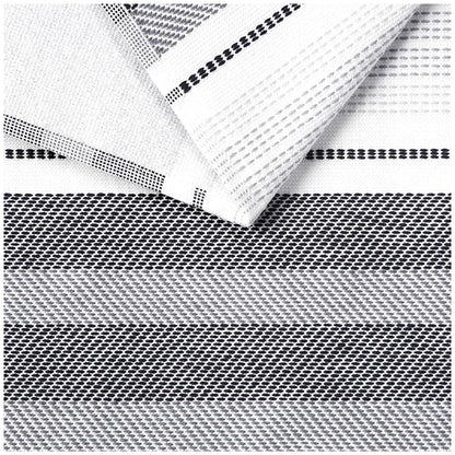 Culinary Classics Shelby Kitchen Towel 8 Pack Black