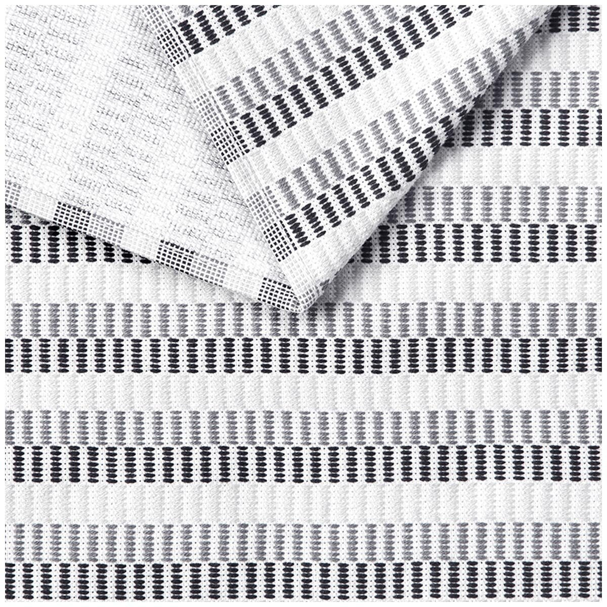 Culinary Classics Shelby Kitchen Towel 8 Pack Black