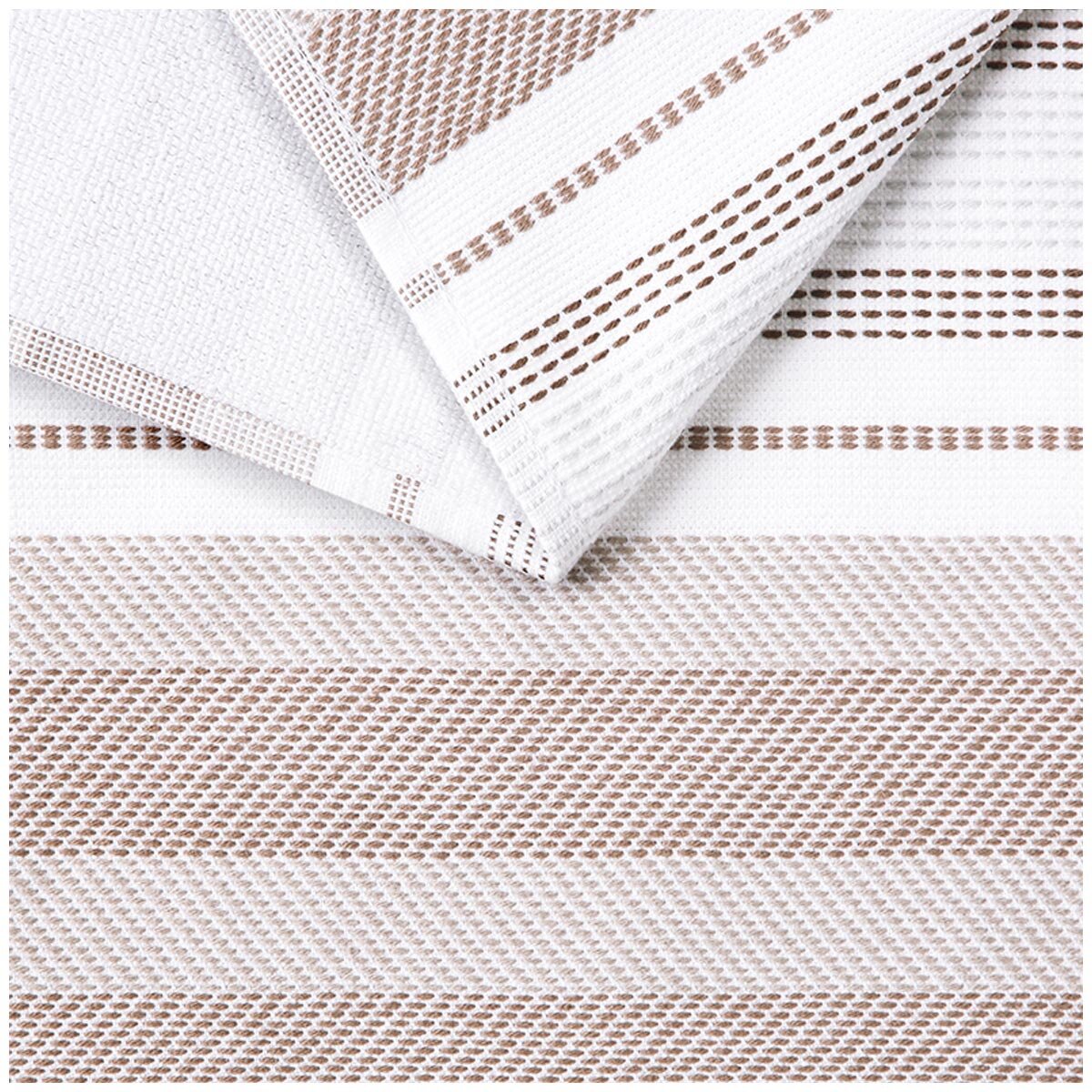 Culinary Classics Shelby Kitchen Towel 8 Pack Mocha