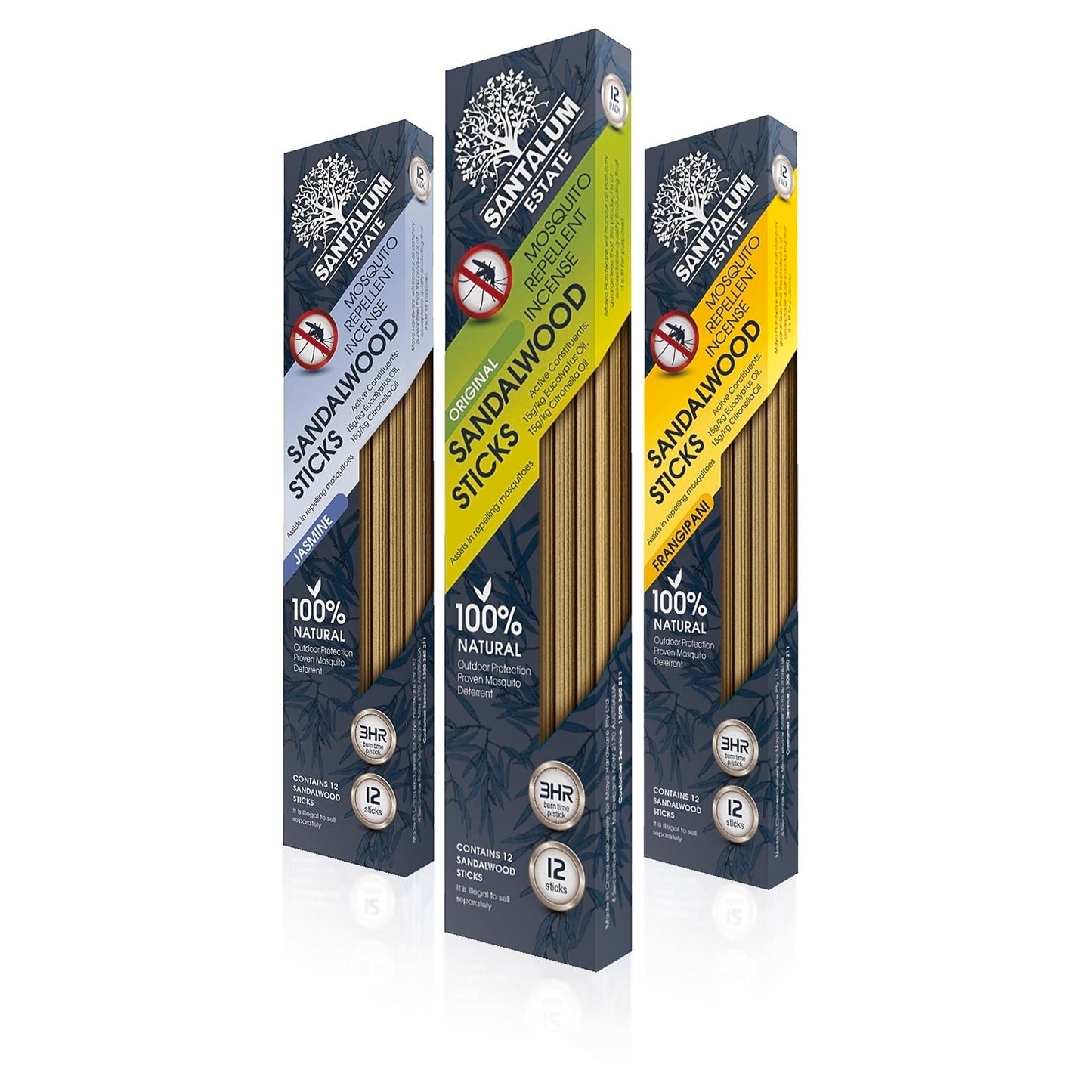 Santalum Frangipani Incense - 12 Pack