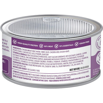 Pretty Wild Simply Shredded Turkey & Duck Dog Food 158g
