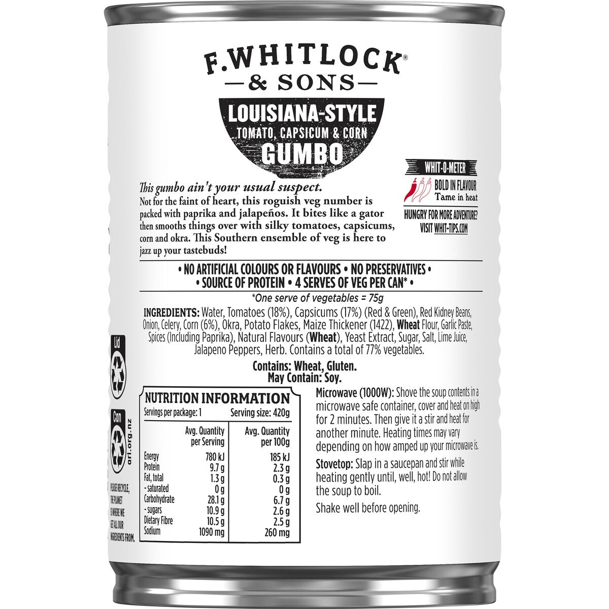 F. Whitlock & Sons Louisiana Style Gumbo 420g