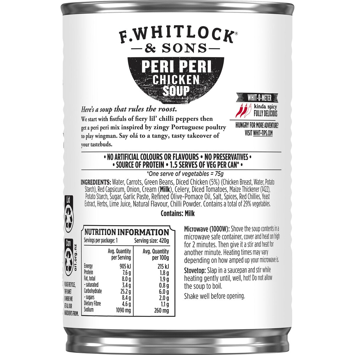 F. Whitlock & Sons Peri Peri Chicken Soup 420g