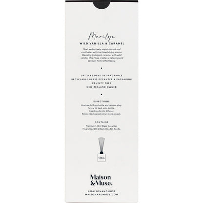 Maison & Muse Reed Diffuser Marilyn Wild Vanilla & Caramel 140ml