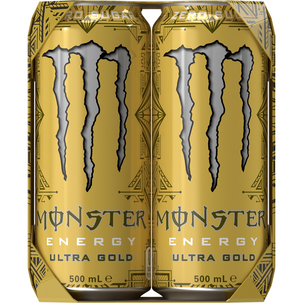 Monster Energy Ultra Gold Cans 500ml x 4 Pack