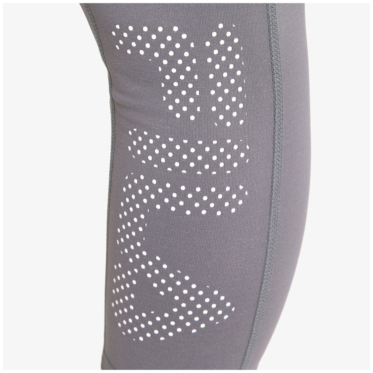 Fila Women's Tory Grey 3/4 Tights with Wide Waistband, Polyester & Elastane Large
