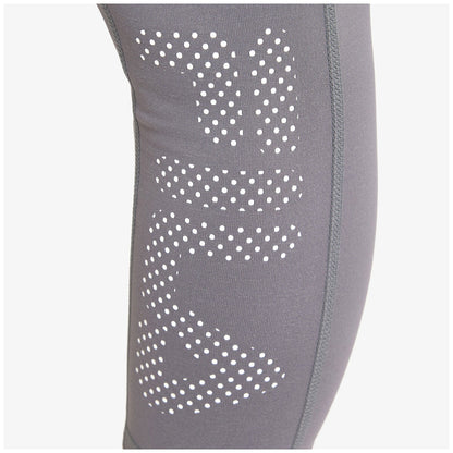 Fila Women's Tory Grey 3/4 Tights with Wide Waistband, Polyester & Elastane Large