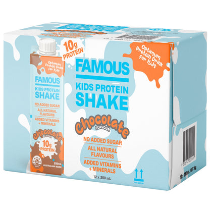 Famous Kids Chocolate Protein Shake 12 x 250ml