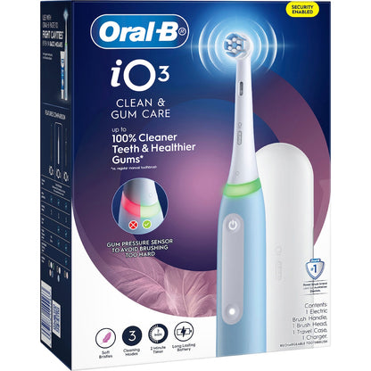 Oral-b Io3 Electric Toothbrush Set Ice Blue Each