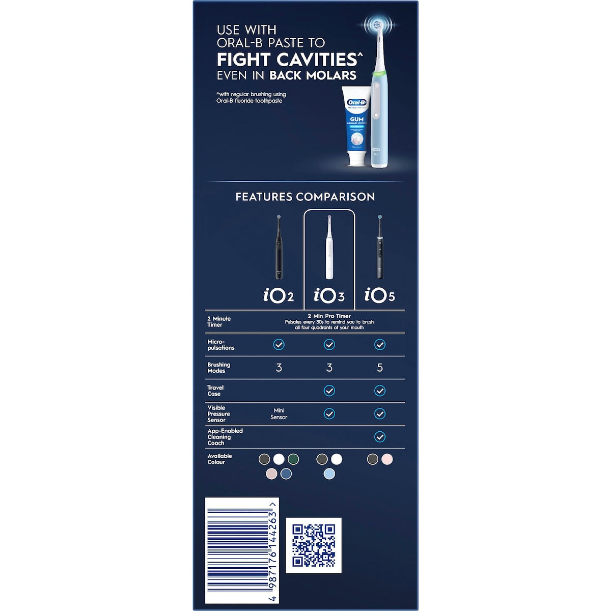 Oral-b Io3 Electric Toothbrush Set Ice Blue Each