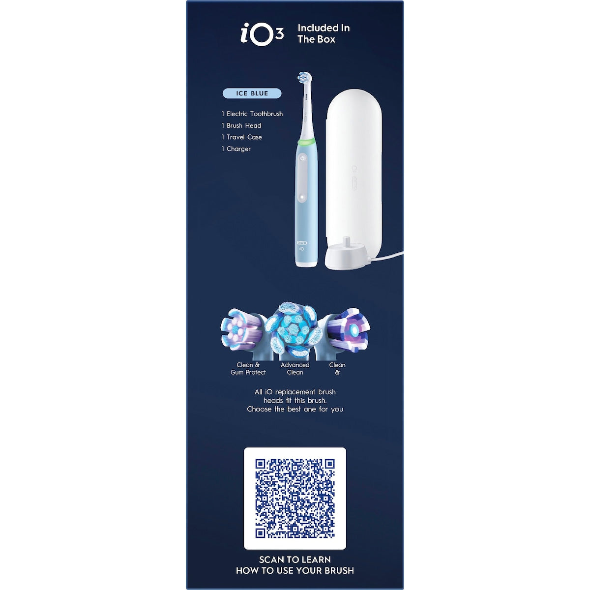 Oral-b Io3 Electric Toothbrush Set Ice Blue Each