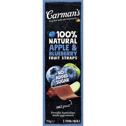 Carman's Apple & Blueberry Fruit Straps 5 pack