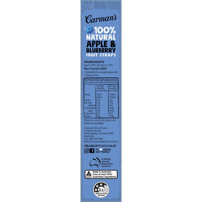 Carman's Apple & Blueberry Fruit Straps 5 pack