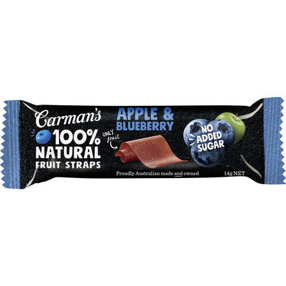 Carman's Apple & Blueberry Fruit Straps 5 pack