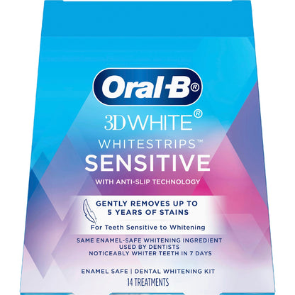 Oral B 3D White Whitening Strips Sensitive 14 Pack