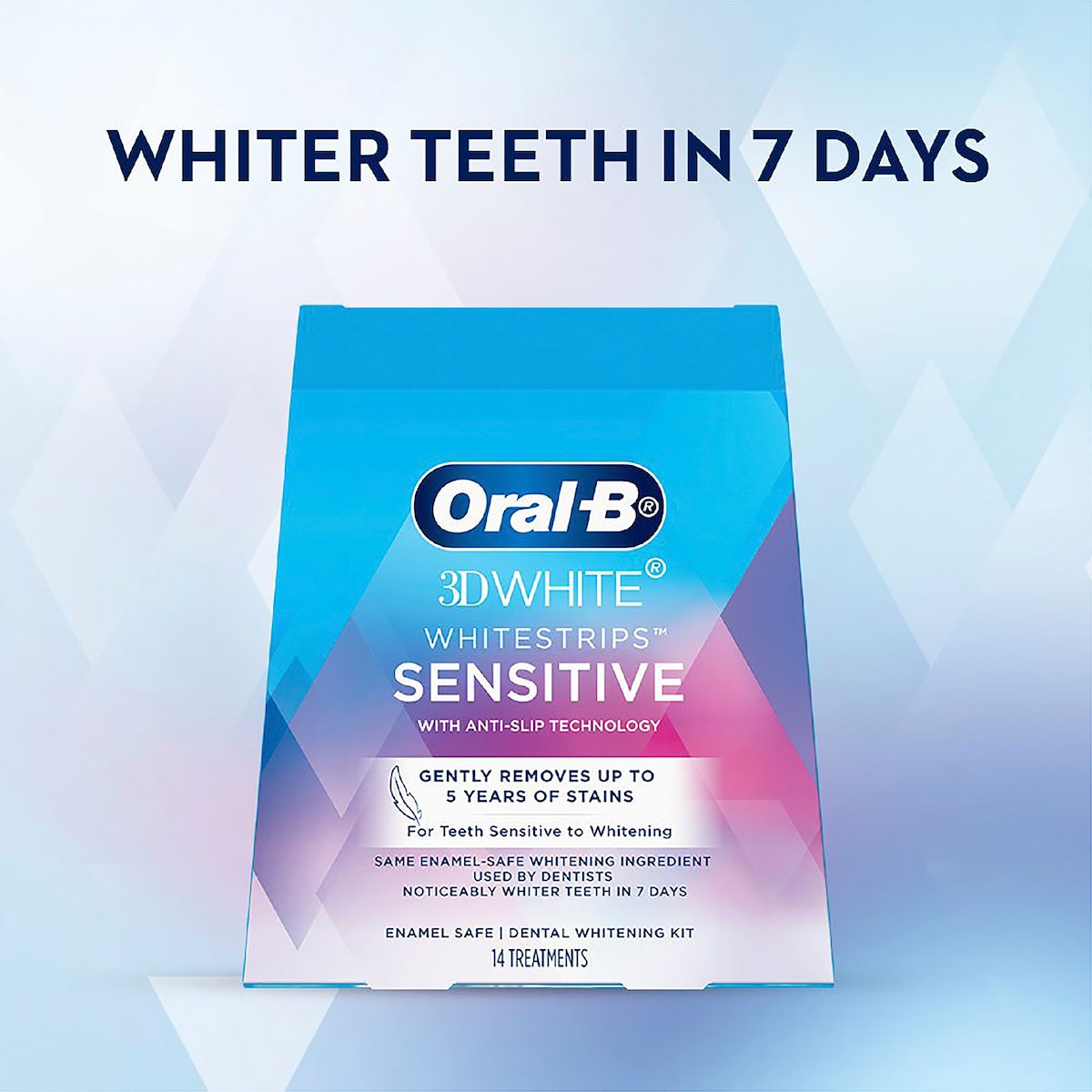 Oral B 3D White Whitening Strips Sensitive 14 Pack