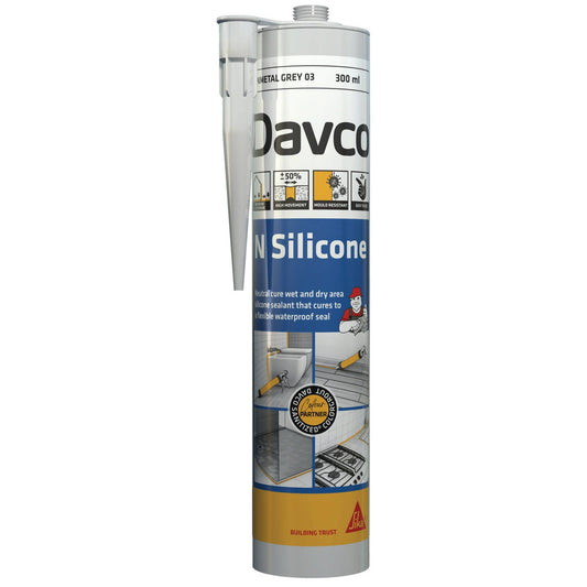 Sika Davco Neutral Cure N Silicone Sealant - 300ml - Gunmetal