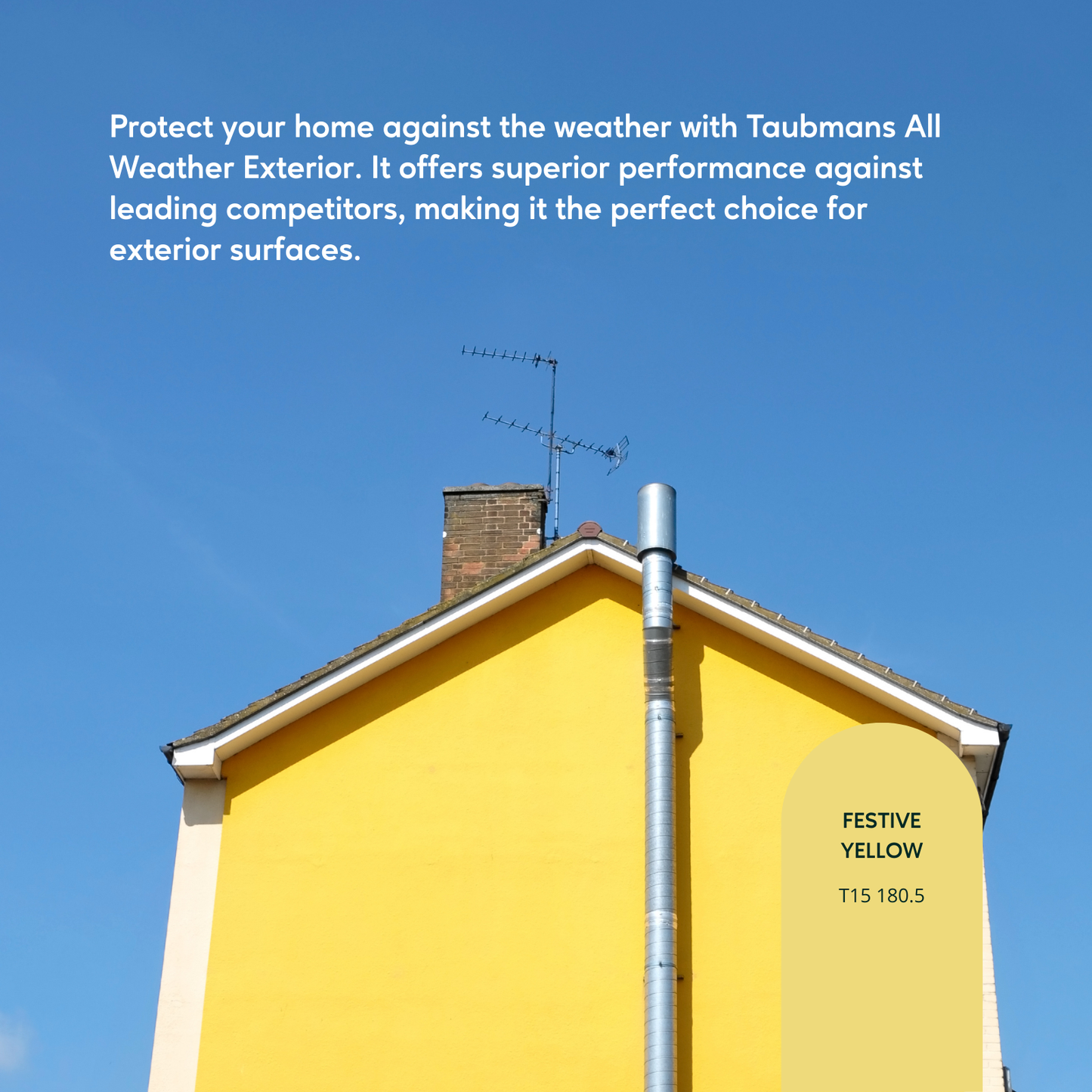 Taubmans All Weather Exterior Paint - 4L - Hi C Yellow - Low Sheen