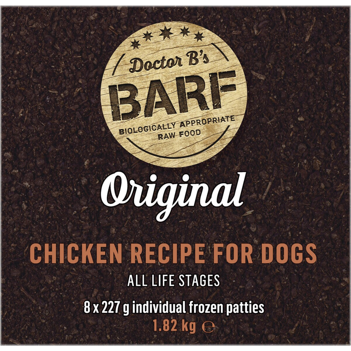 Dr B's Barf Frozen All Stages Dog Food Original Chicken Recipe 8 Pack