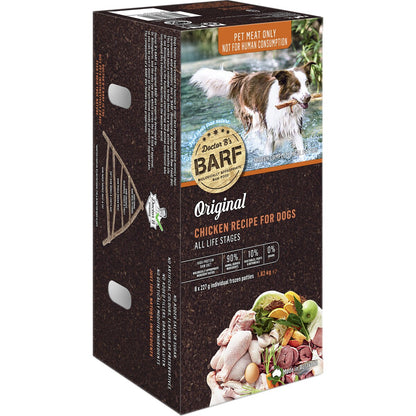 Dr B's Barf Frozen All Stages Dog Food Original Chicken Recipe 8 Pack