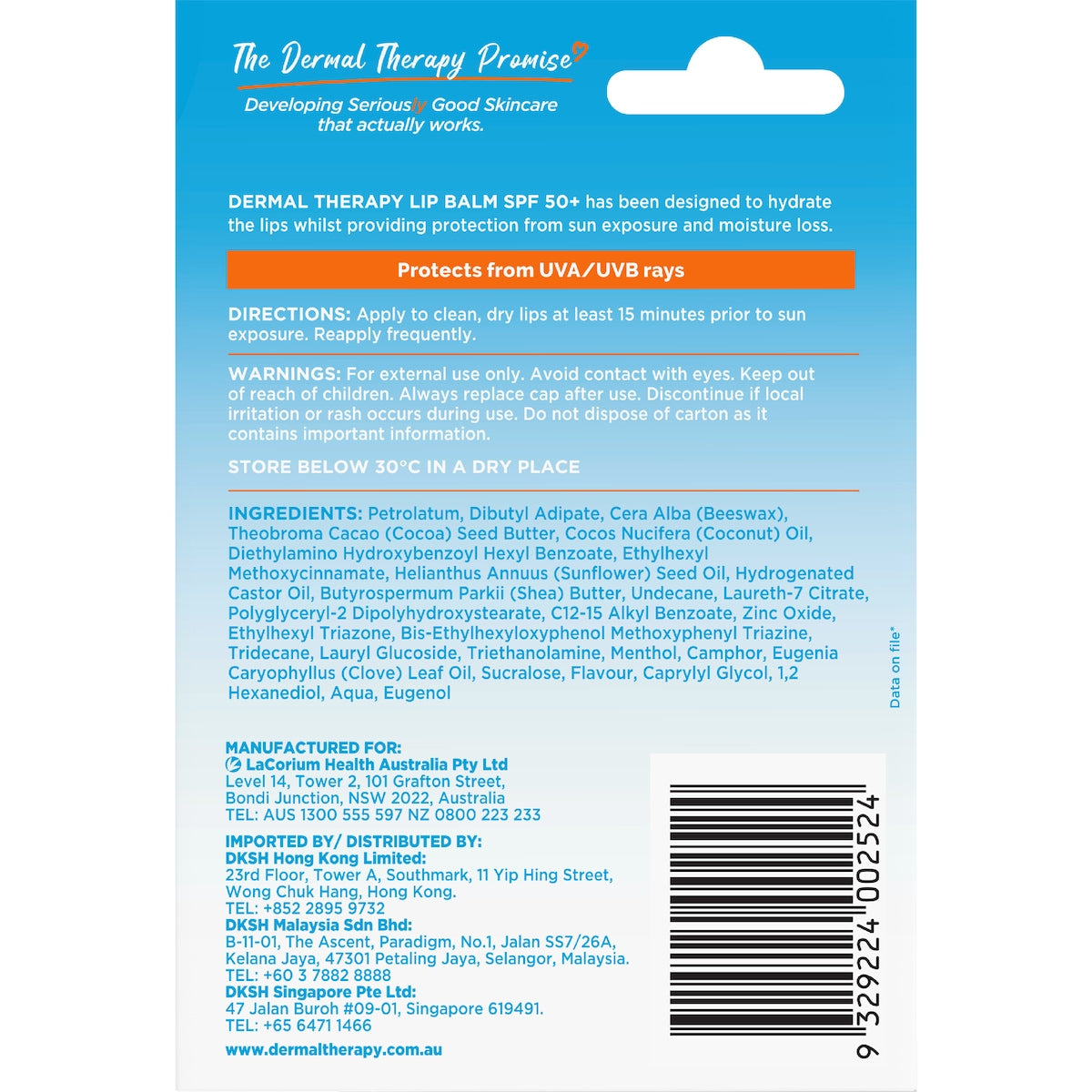 Dermal Therapy Lip Balm Spf 50+ 10g