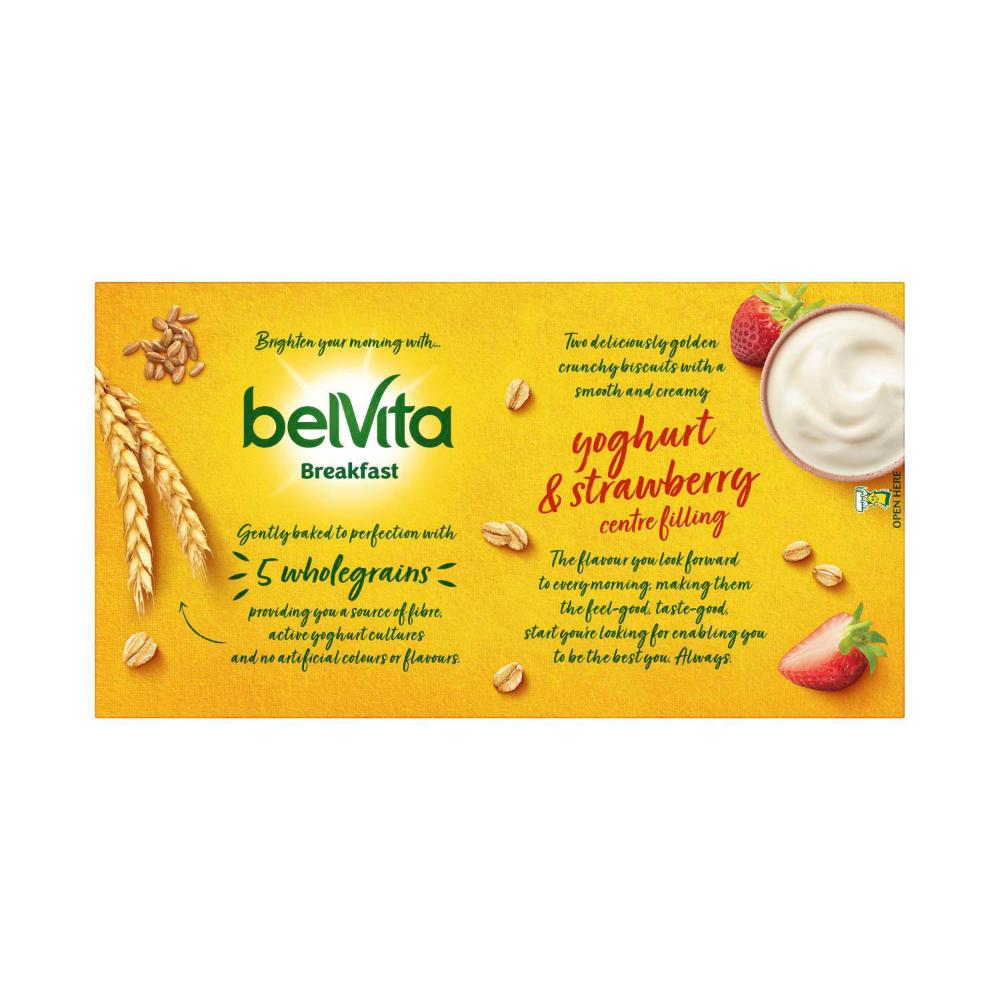 Belvita Strawberry Yoghurt Sandwich Breakfast Biscuits 5 Pack - 253g