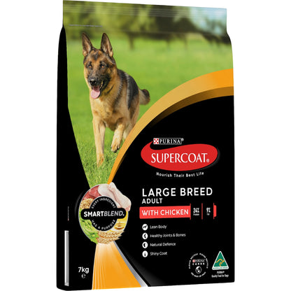 Supercoat Active Chicken With Beef Large Breed Dry Dog Food 7kg