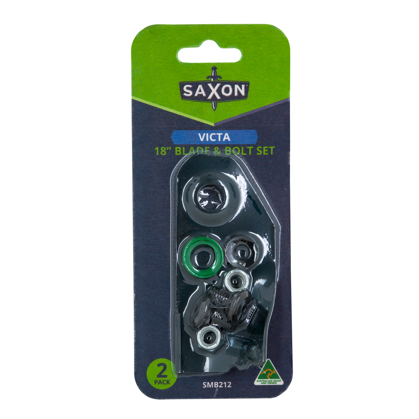 Saxon Victa Mower 18" Blade and Bolt Set SMB212 - 2 Pack