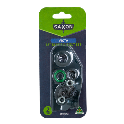 Saxon Victa Mower 18" Blade and Bolt Set SMB212 - 2 Pack