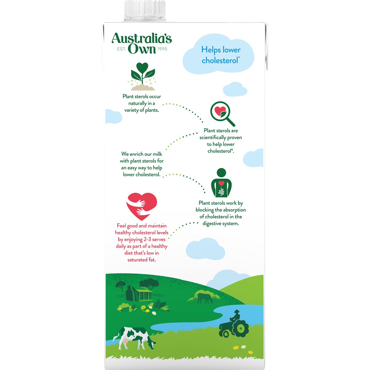 Australias Own Lower Cholesterol Milk 1l